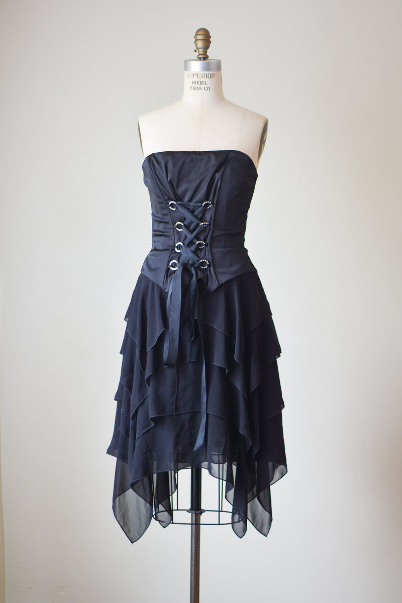 Black Corset Cocktail Dress – FrouFrou Couture